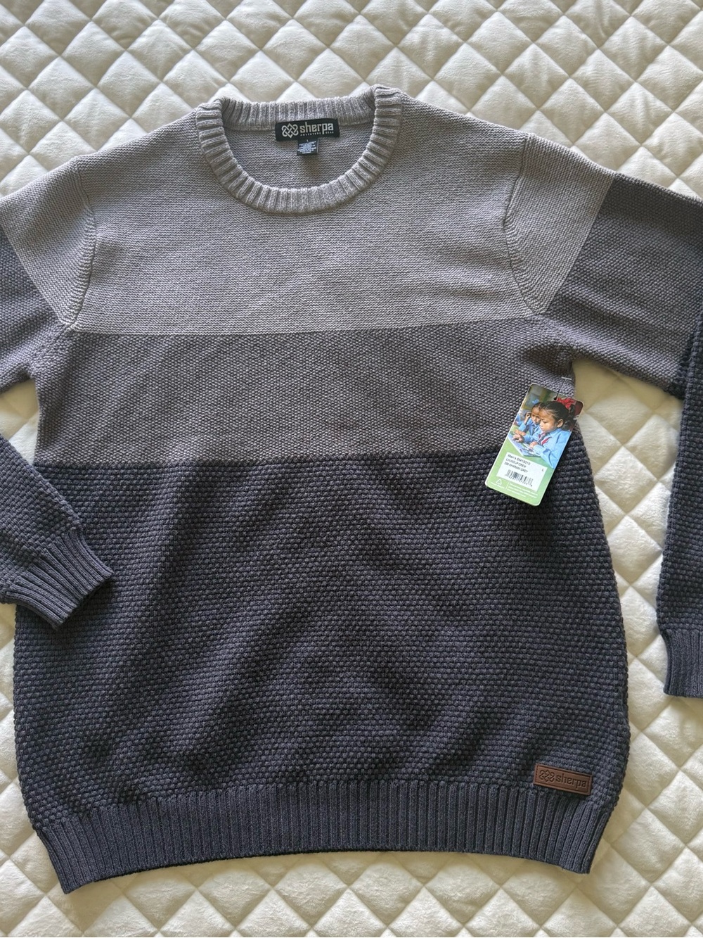 Sherpa Adventure Gear Lhundup Crew Knit Sweater Kharani Grey L